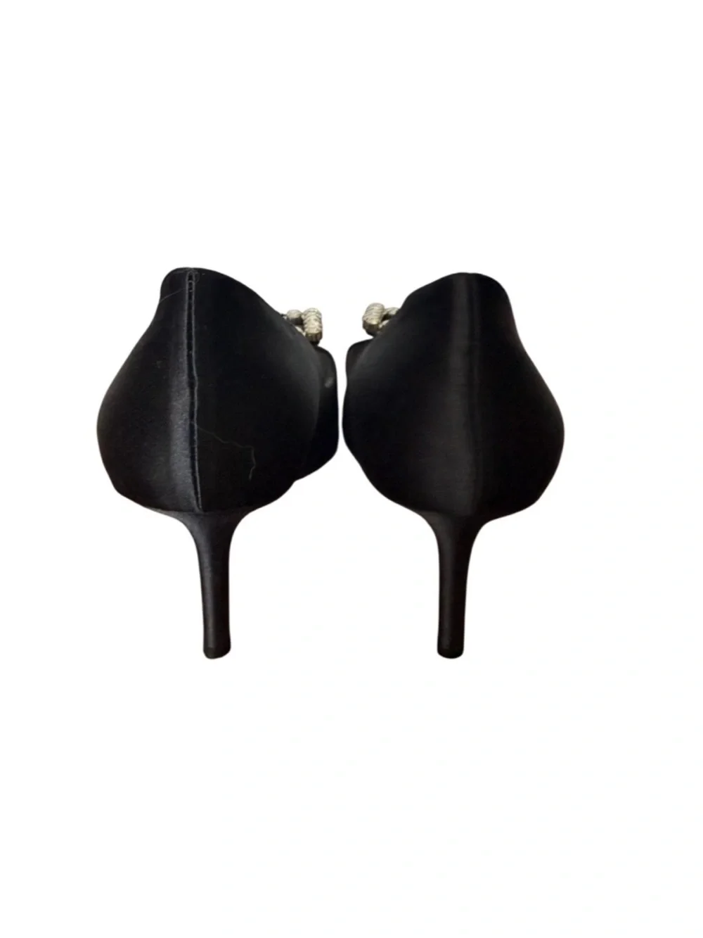 Kate Spade Black Pointed Toe Crystal Buckle Pumps-Size 7.5 Like New